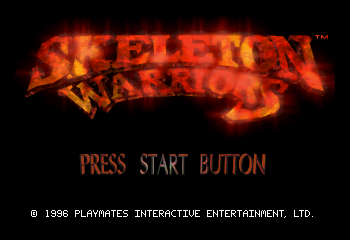 Skeleton Warriors Title Screen